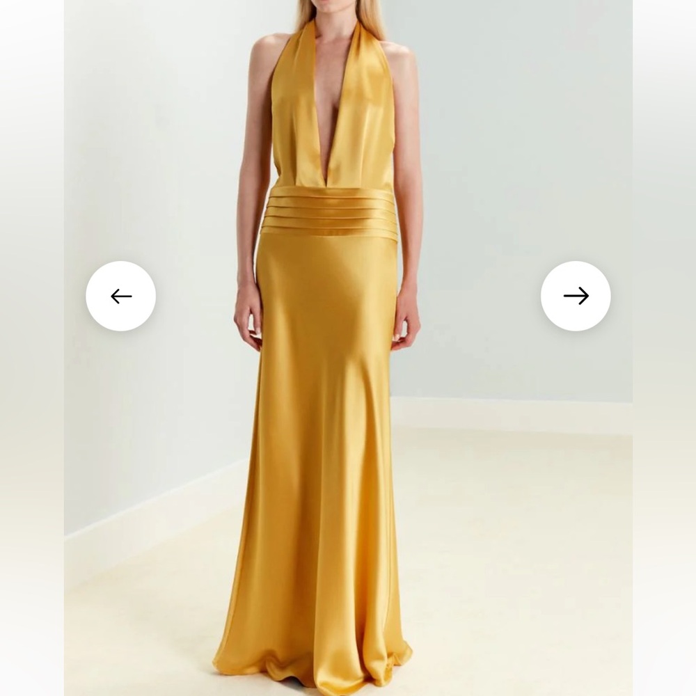 Elegant Gold Maxi Dress